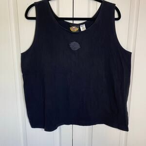 Harley‑Davidson Women’s Black Tank Top 3W Sleeveless Graphic Motorcycle Shirt